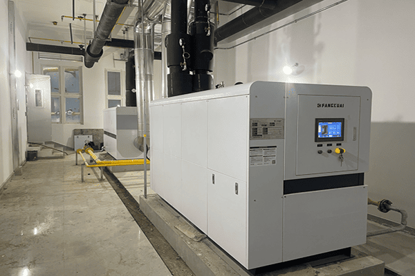 宜昌某房地產開發投資公司使用方快鍋爐2臺1噸燃氣真空熱水鍋爐案例